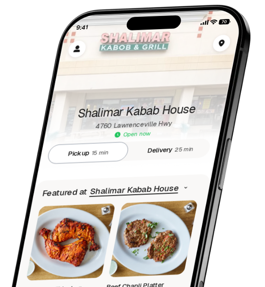 Shalimar Kabab House app preview