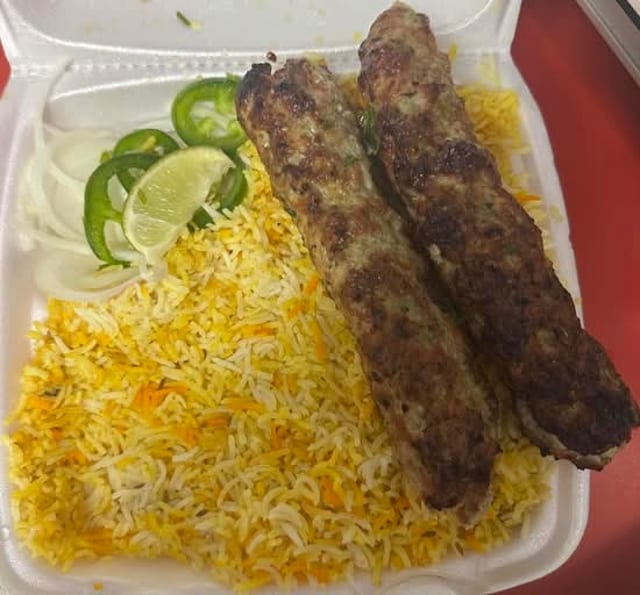 Chicken Seekh Kabob Platter.